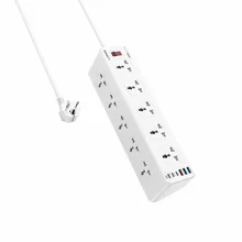 10 راهی برق الدینو 3 عدد USB و 3 عدد تایپ سی مدل SC10610-C